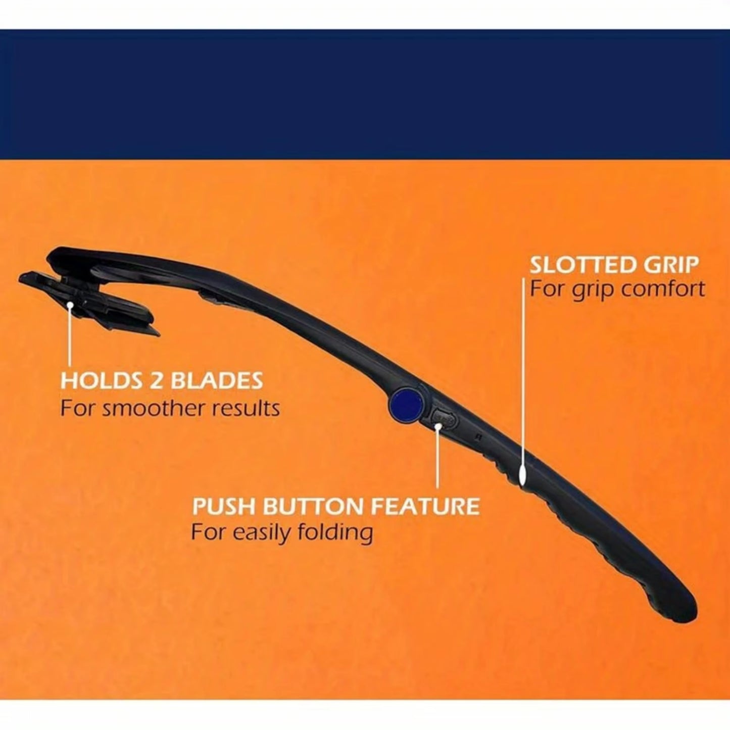 Painless Back Shaver Hair Remover 2 in 1 Facial Hair Trimmer Razor Foldable Handle Back Hair Removal Men Body Groomer